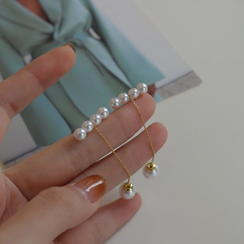 Women's Design Pearl With Thin Face Simple Ear Line