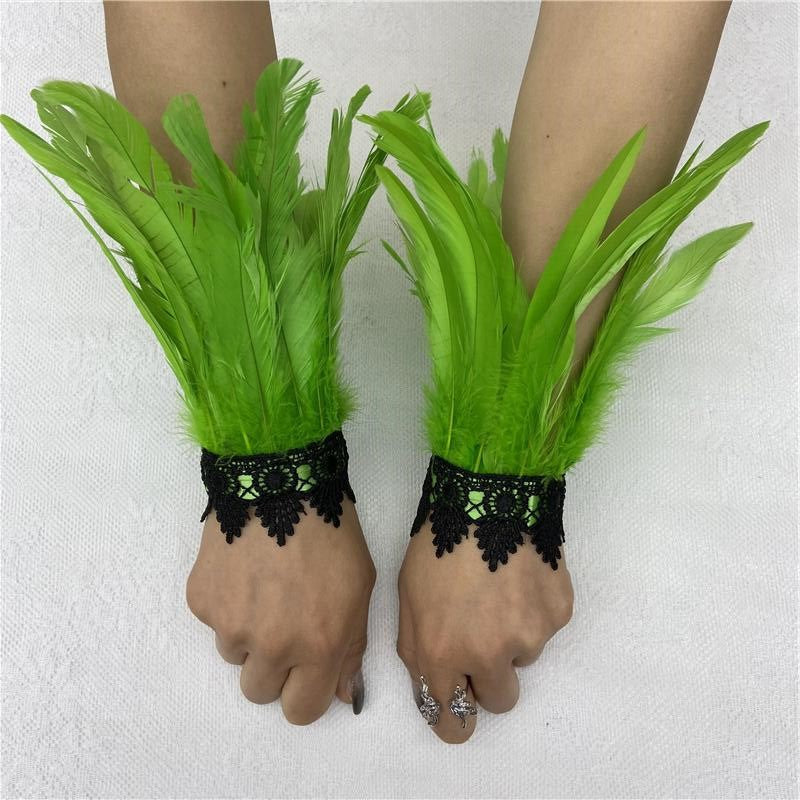 Feather Halloween Performance Ball Lace Wristband Bracelets