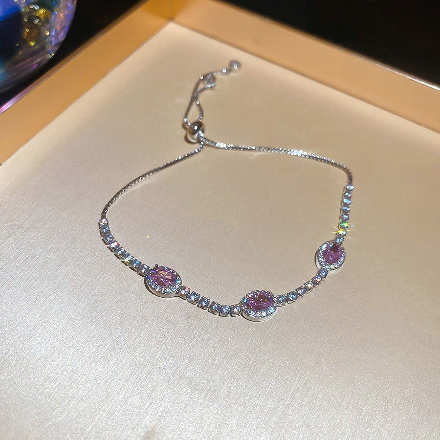 Sweet Pink Zircon Korean Artsy Light Bracelet