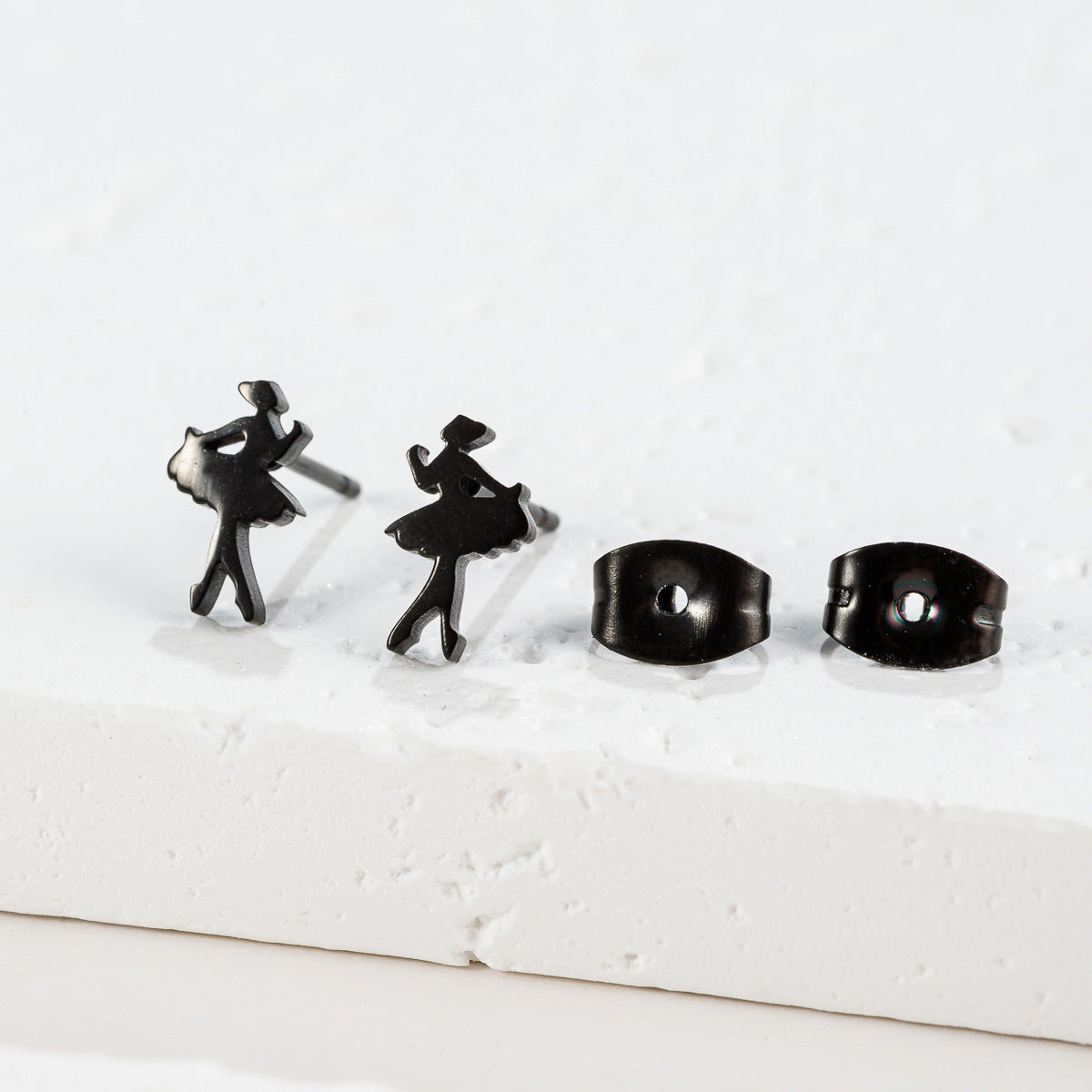 Women's Fashion Stainless Steel Personality Simple Style Bowknot Stud Earrings