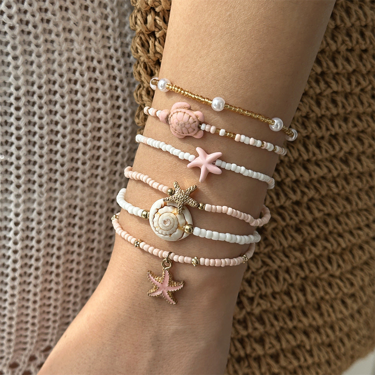 Holiday Female Summer Beach Dopamine Starfish Bracelet