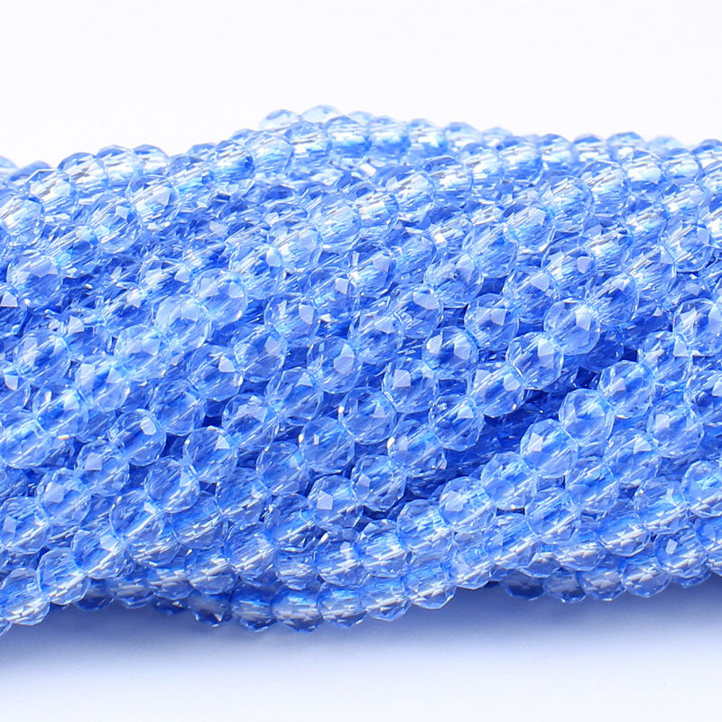 Transparent Glass Surface Cutting Beads Handmade Jewelry Accessories