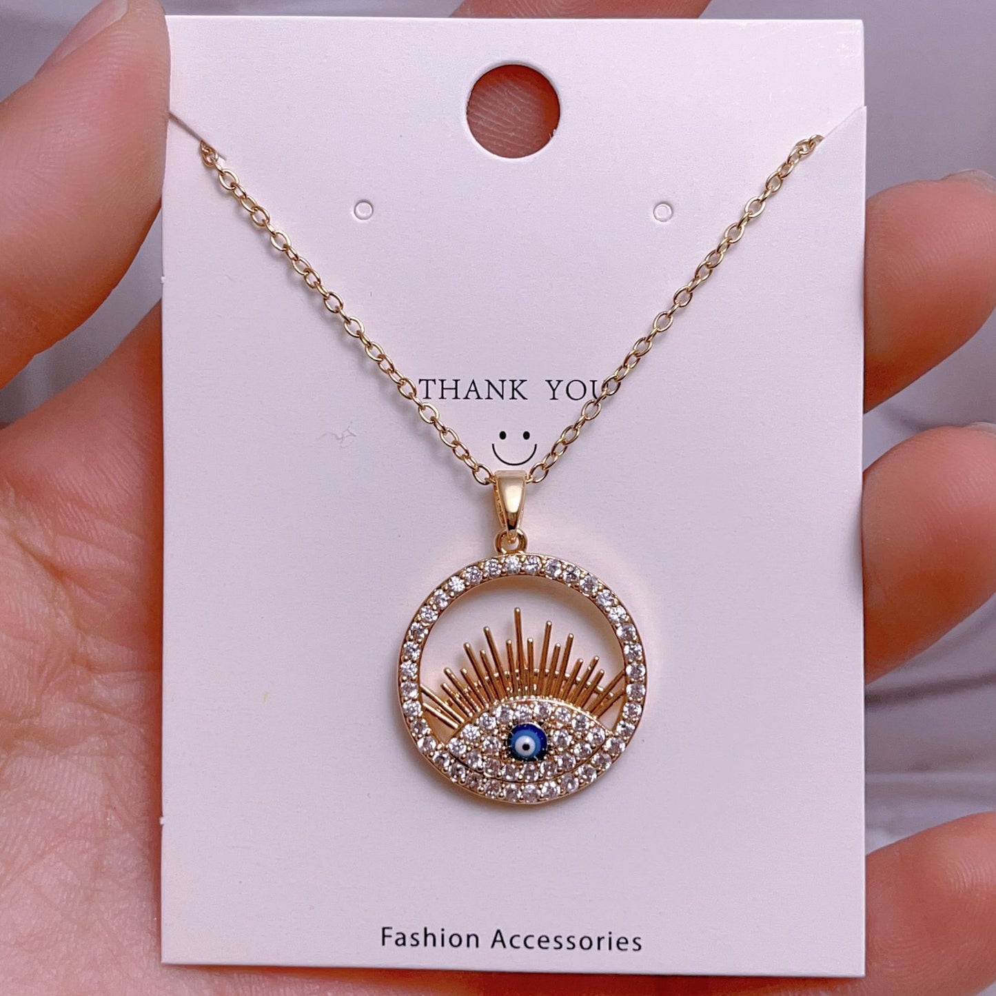 Eye Female Fashion Personality Titanium Steel Clavicle Necklaces