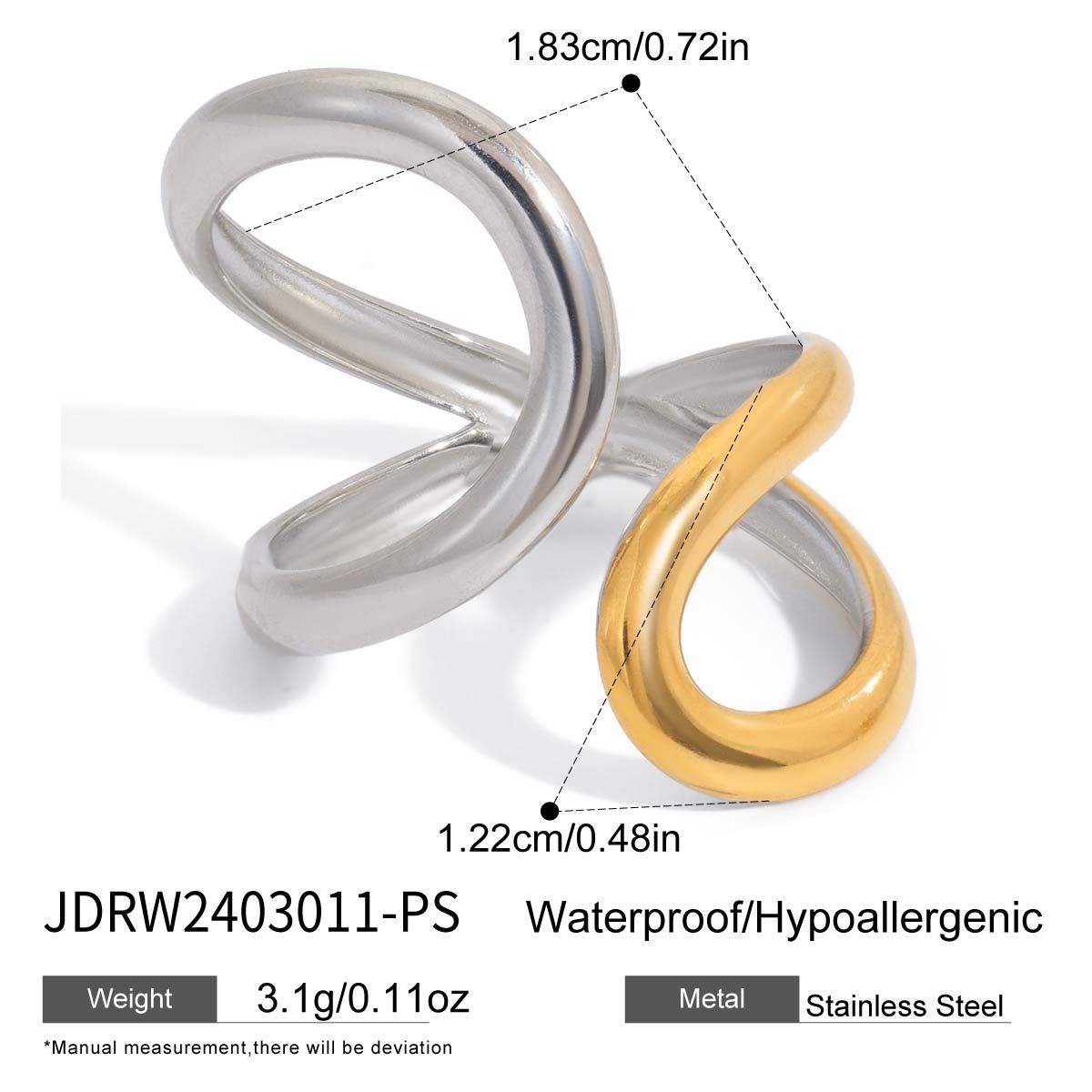 Women's Ding Titanium Steel Flower Light Luxury Ring