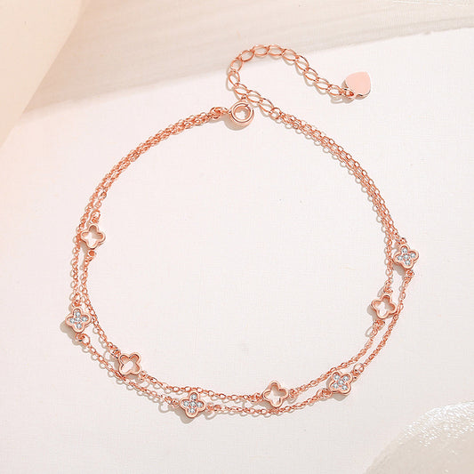 Women's Four-leaf Clover Popular Fashion Simple Style Bracelet
