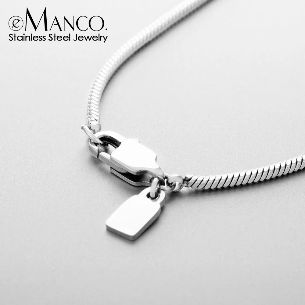 Men's Korean Trendy Unique Simple Cold Style Versatile High Necklaces