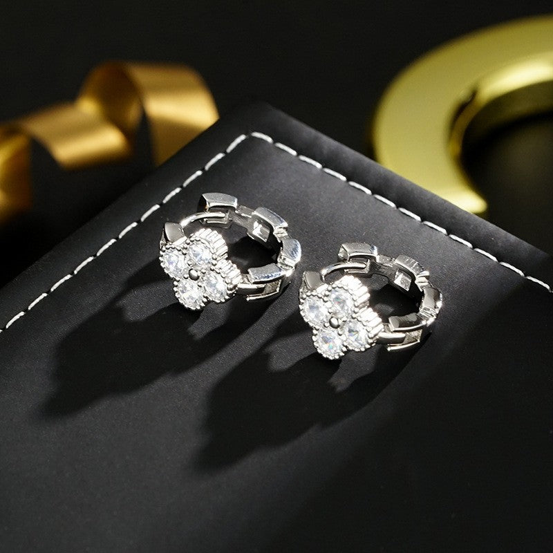 Simple Classic All Match Fashion Zircon Earrings