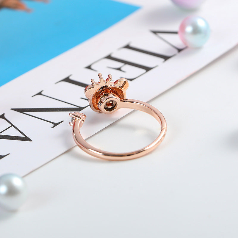 Panda Spinning Creative Opening Adjustable Index Finger Ring