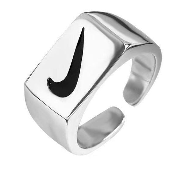 Personality Fashion Tick Symbol Design Vintage Index Finger Disco Ring