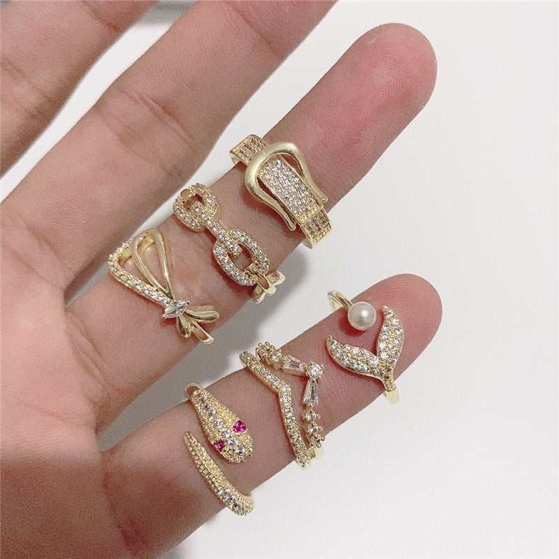 Women's Fashionable Exquisite Light Luxury Open Mouth Ring