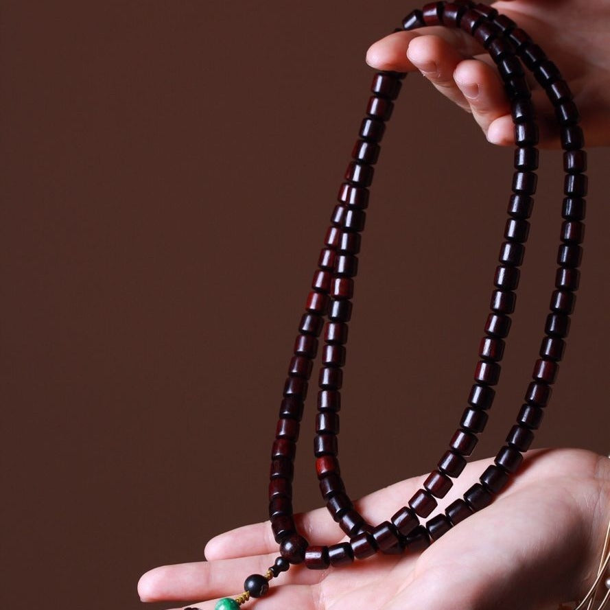 Women's & Men's Live Zambia Ebony Barrel Beads Rosary Bracelets