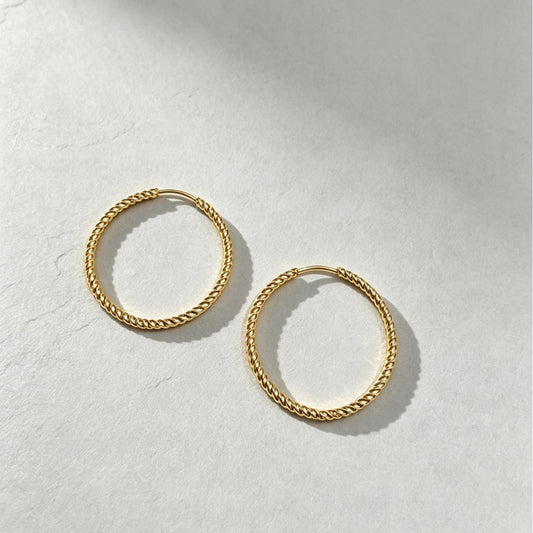 Stainless Steel Simple Ear Vintage Texture Earrings