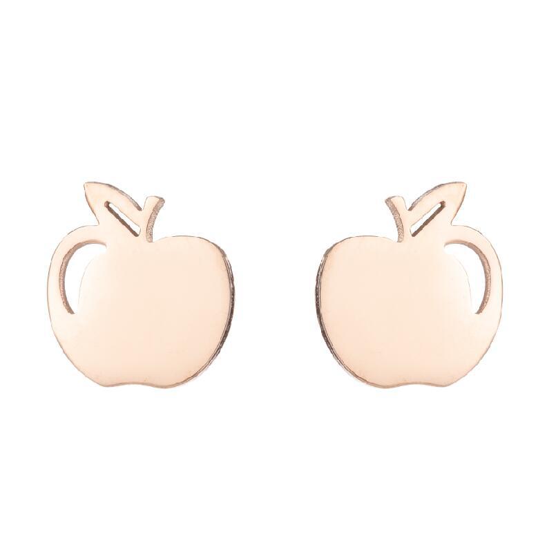 Stainless Steel Cherry Apple Small Ear Cold Wind Earrings