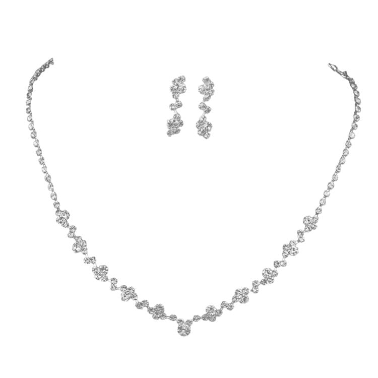 Korean Bridal Super Flash Rhinestone Full Diamond Formal Necklace