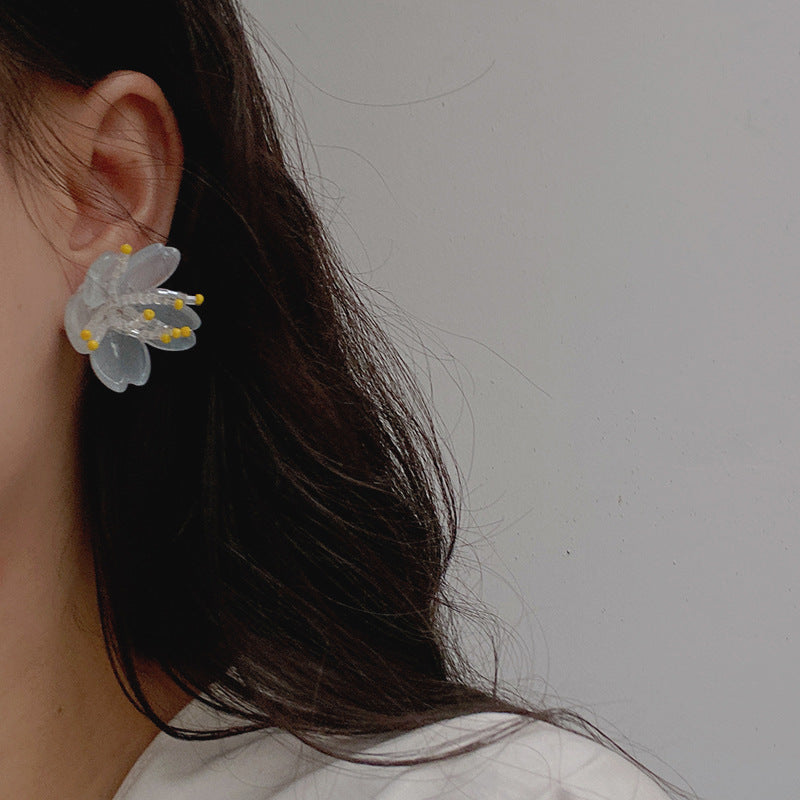 Fairy Style Flower Female Vacation Gentle Graceful Stud Earrings