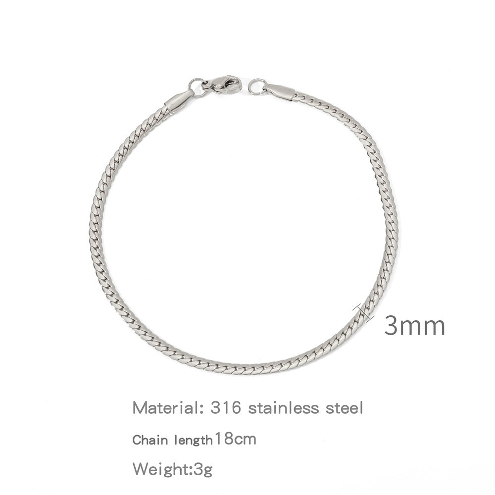 Steel Niche Encryption Glossy Light Luxury Unisex Fashion Bracelets