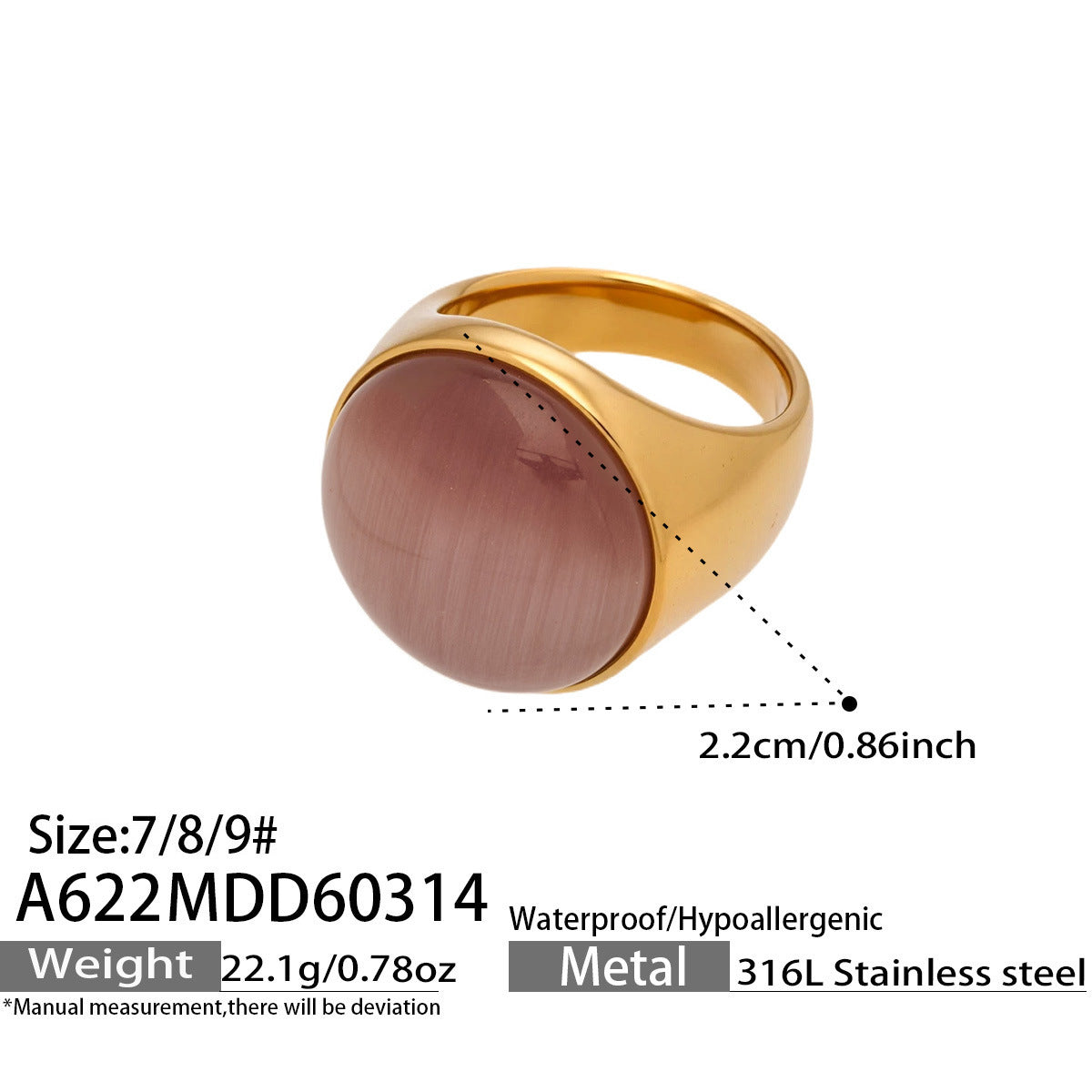 Simple Elegant Oval Opal Light Luxury Fashion Personalized Bracelets