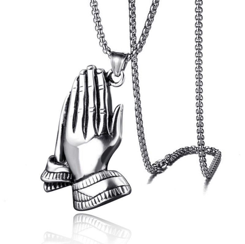 Men's Stainless Steel Hip Hop Cool Cross Trendy Clavicle Necklaces