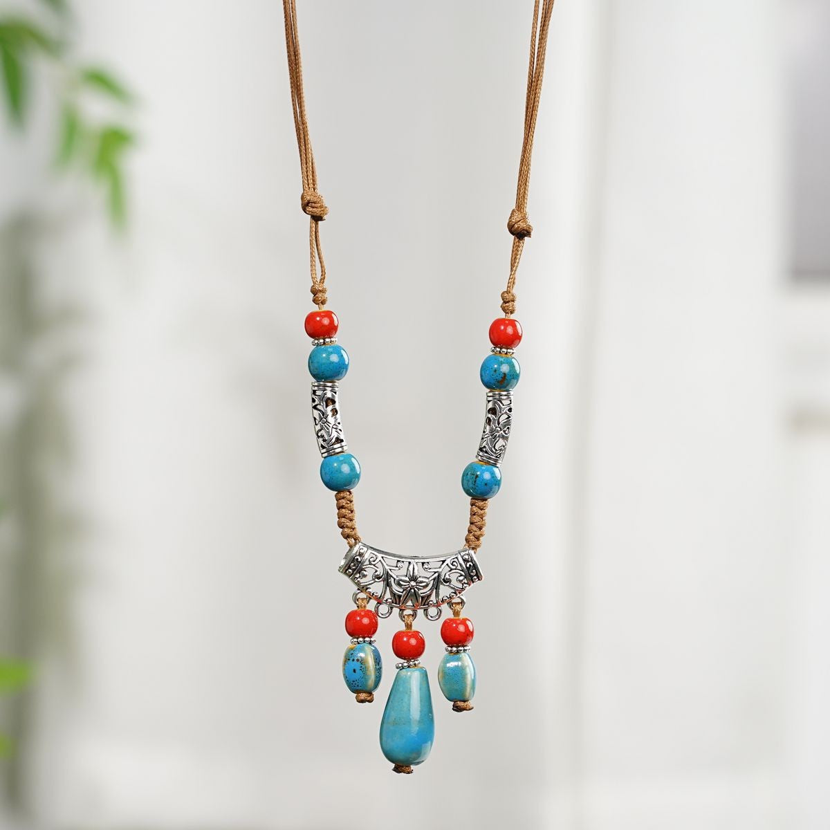 Style Personalized Trendy Ceramic Geometric Colorful Fish Long High-grade Necklace