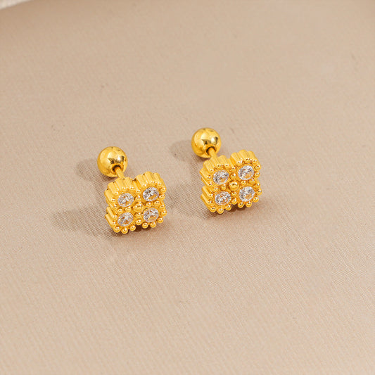 Hearts Titanium Steel Do Not Fade High-grade Sense Graceful Bone Earrings