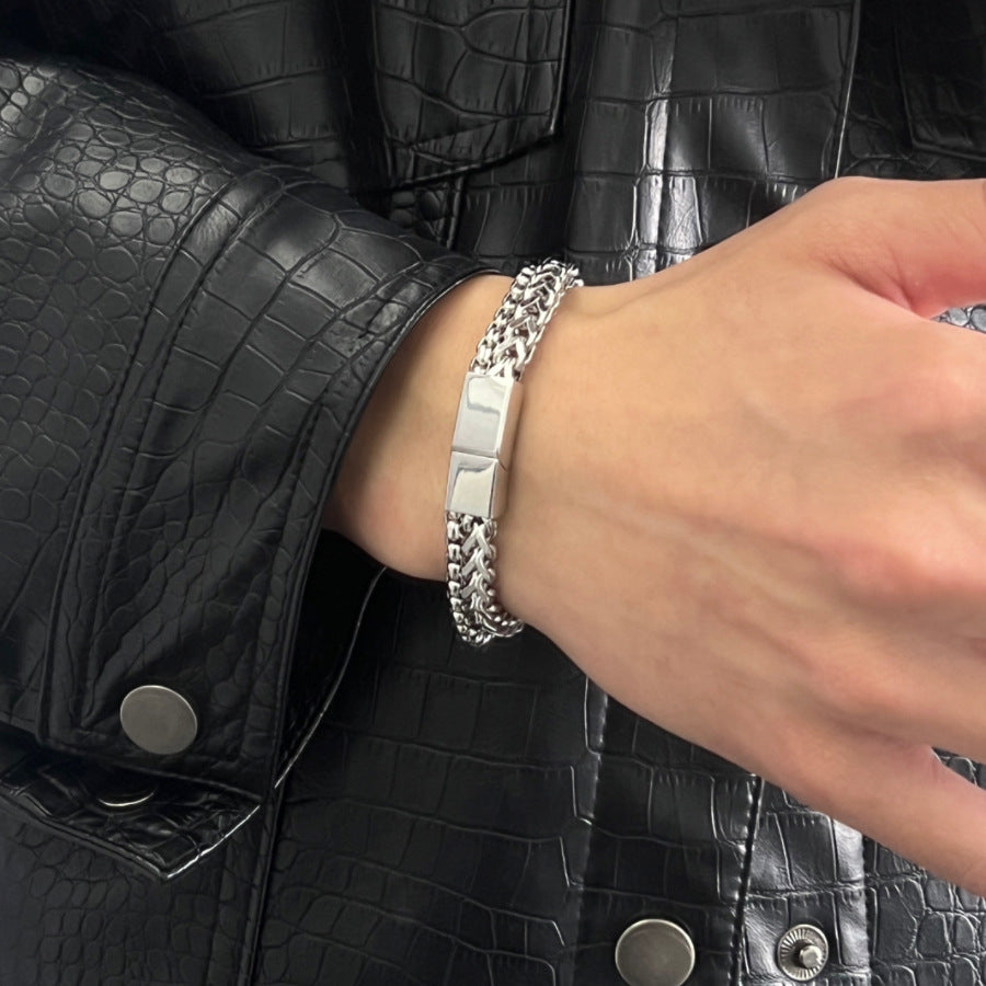 Men's Steel Wrist Personalized Niche Design Street Bracelet