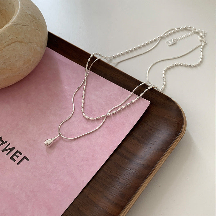 Women's Beans Metal Design Sense Niche Retro Personality Necklace