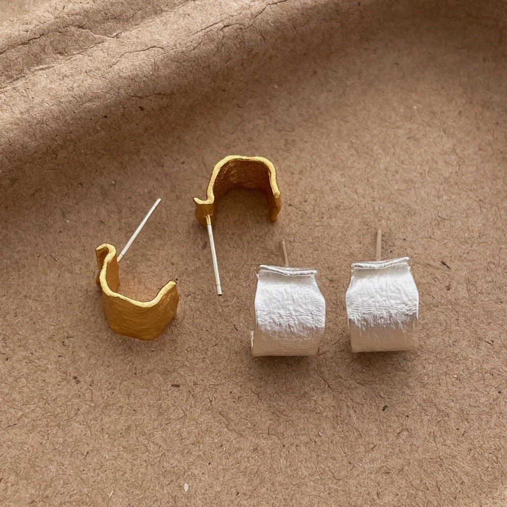 Stylish Simple Versatile Shaped Temperament Personality Affordable Luxury Design Irregular Earrings