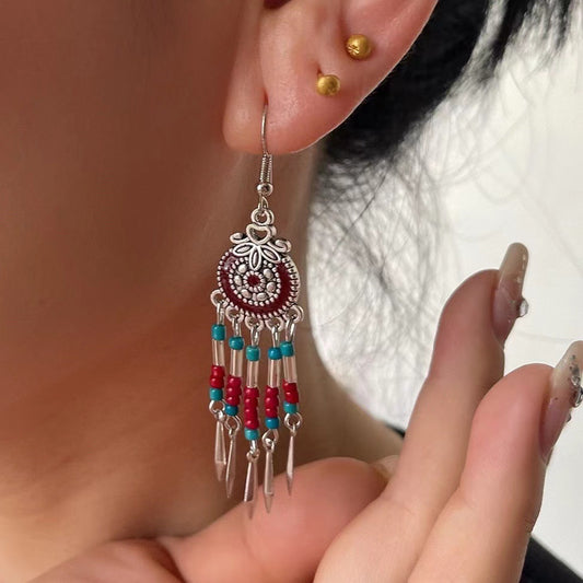 Chinese Style Beaded Personalized Ethnic Bohemian Earrings