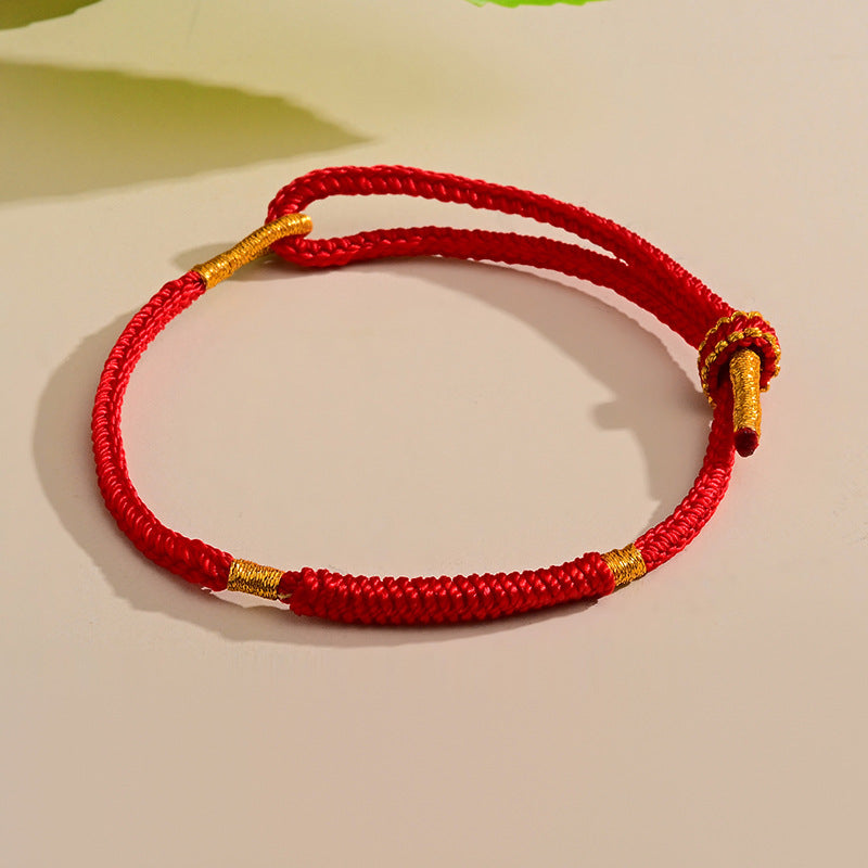Women's & Men's Festival Life Red Rope Wearable Lucky Beads For Couple Fashion Bracelets