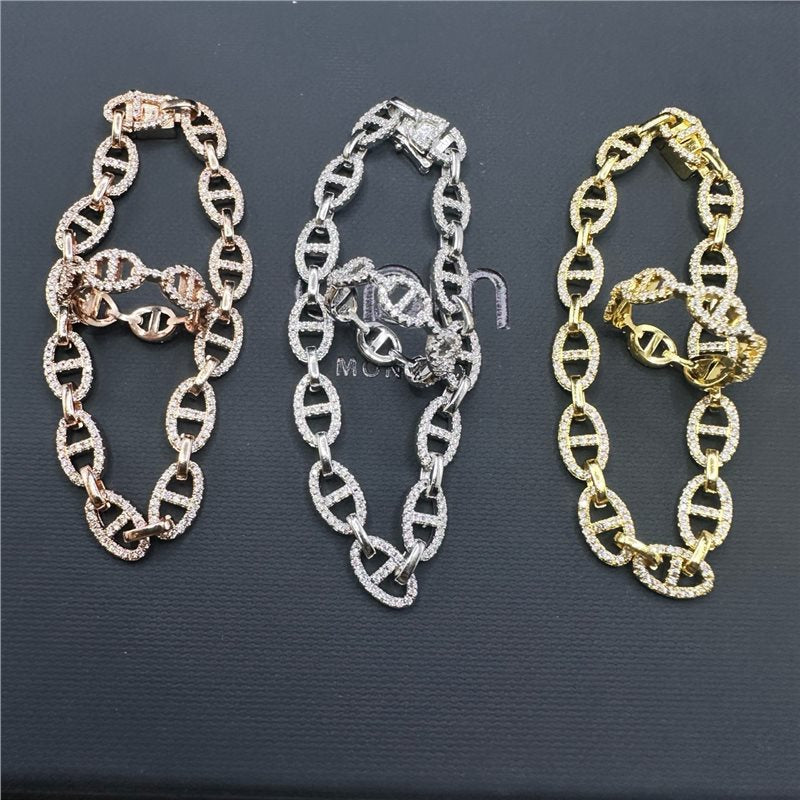 Zi Full Diamond Pig Nose Advanced Bracelet