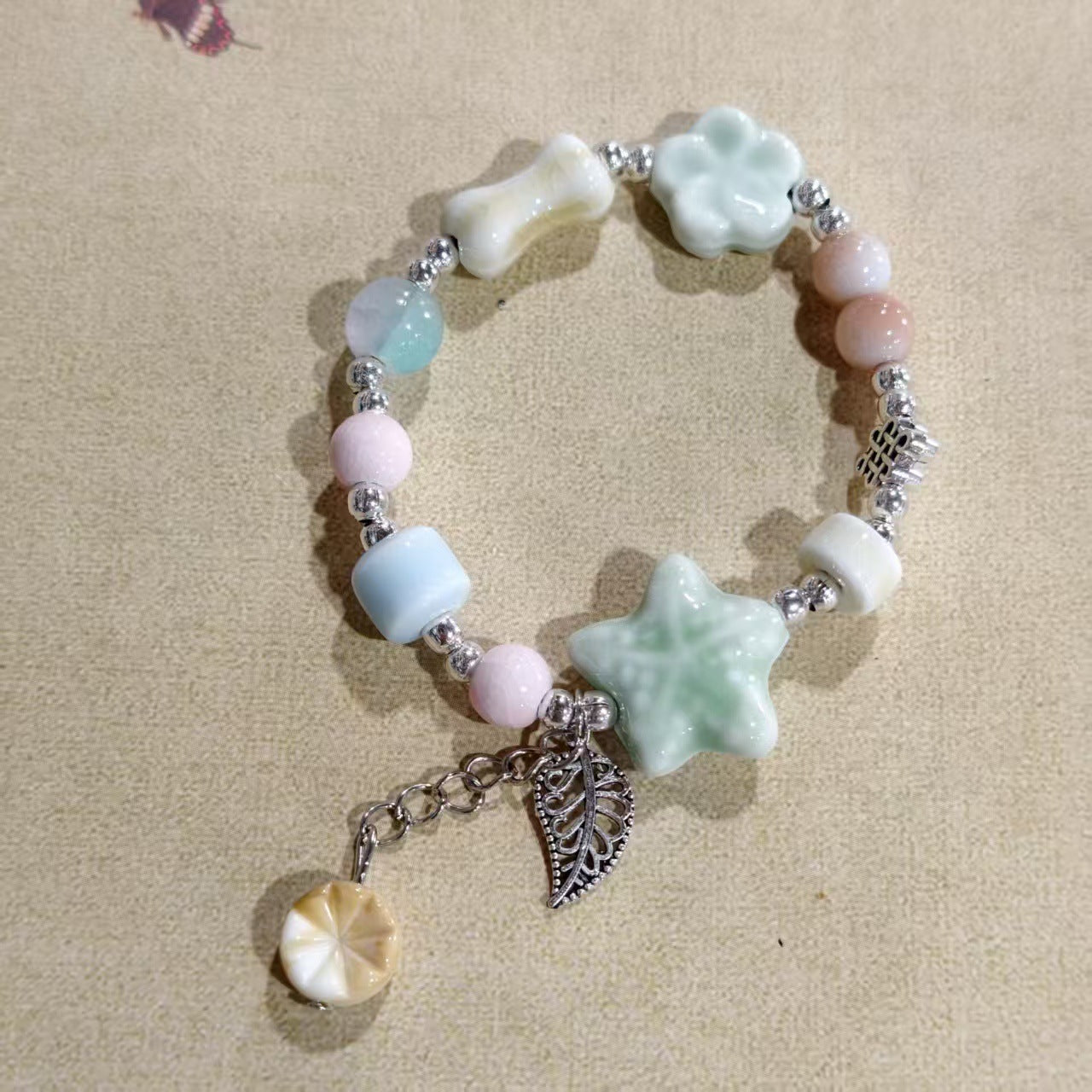Alloy Ceramic Ethnic Style Single Handmade Filament Bracelet