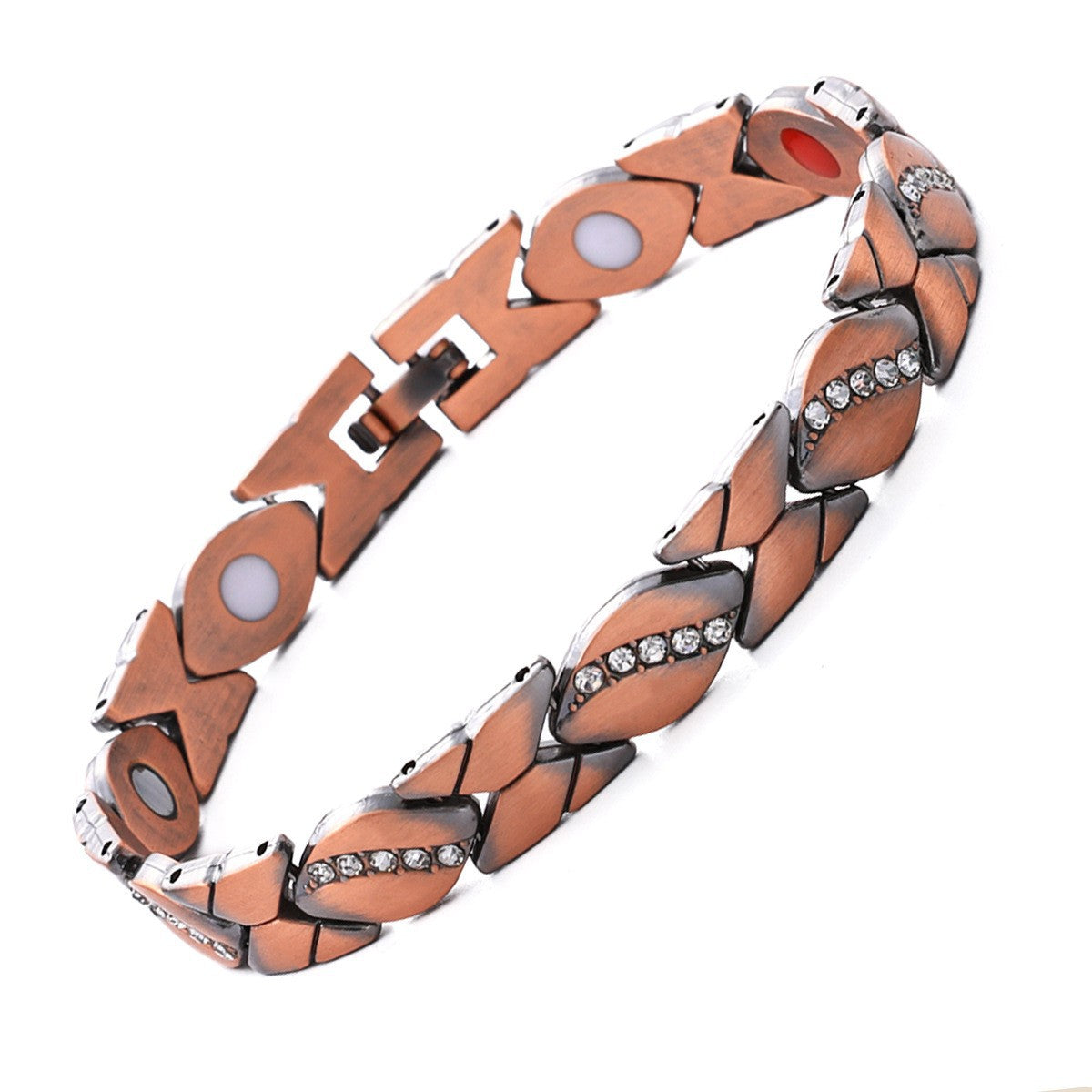 Women's Magnet High-grade Bronze Leaf Brushed Creative Bracelet