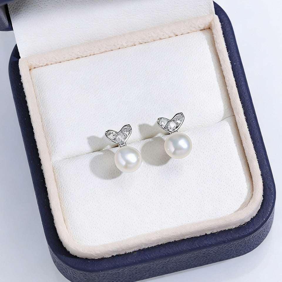 Pearl Ear Love High Sense Simple Temperament Stud Earrings