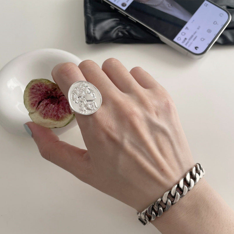 Women's Sier Simple Light Luxury High-grade Index Finger Open Rings