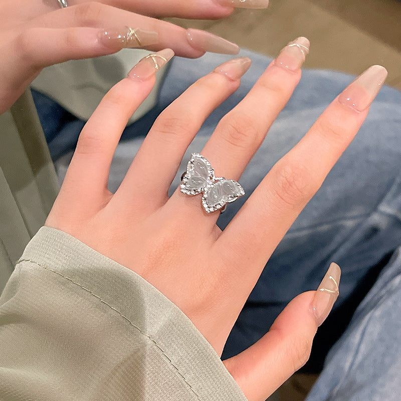 Light Luxury Minority Super Flash Zircon Rings