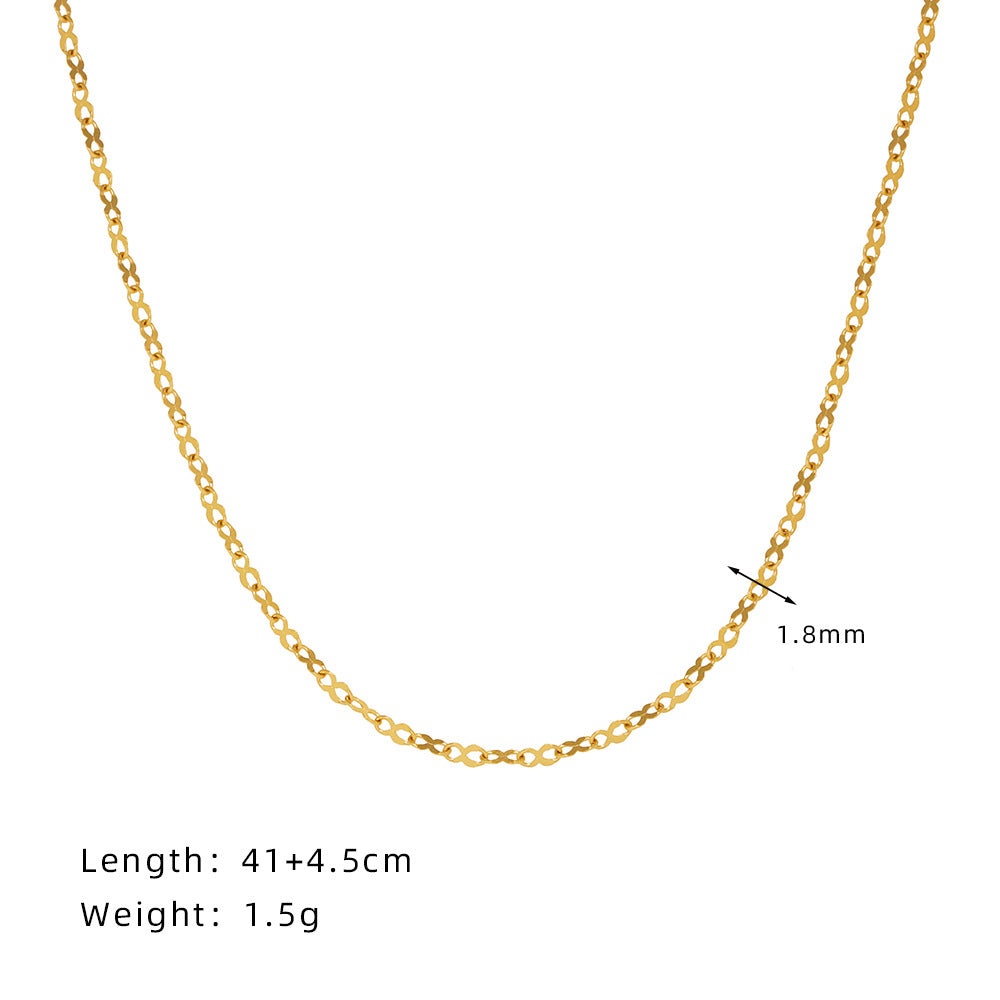 Shiny Chain Twin Set Y-shaped Clavicle Necklaces