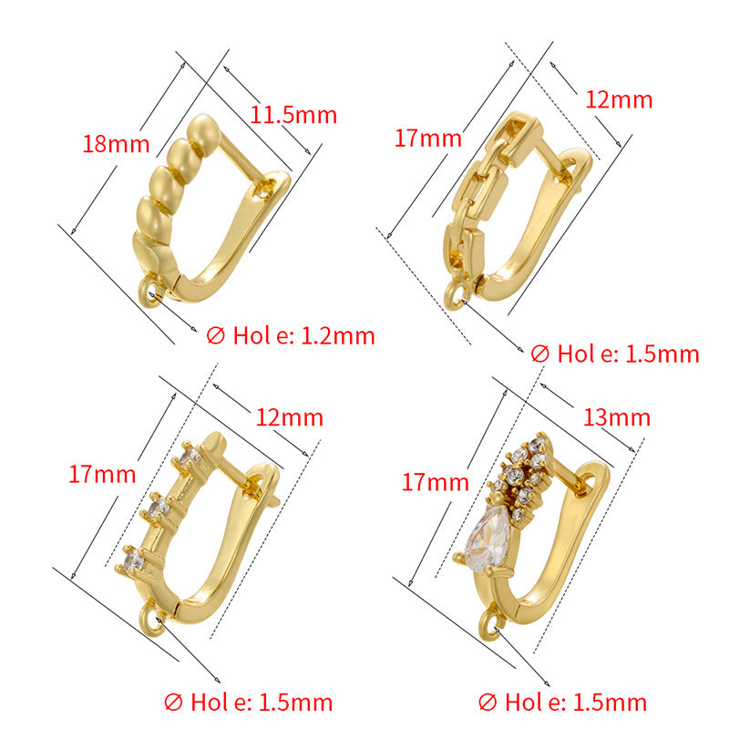Fashion Casual Glossy Twist U-shaped Clips Rings