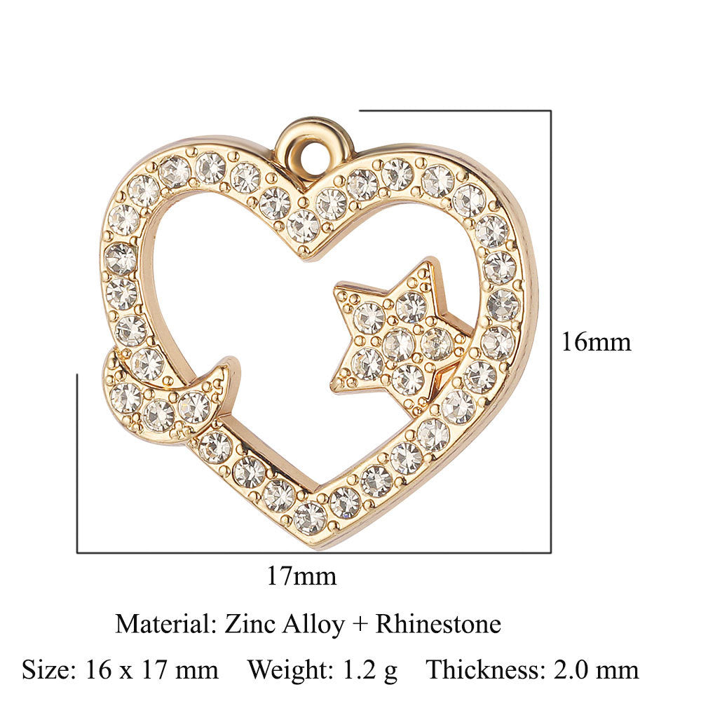 Lock Love Beat Alloy Flower Rose Pendants