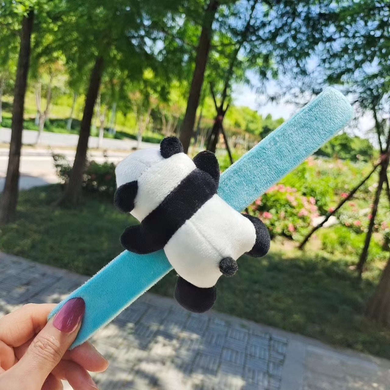 Children's Cute Panda Doll Toy Flower Color Cartoon Lesser Rings