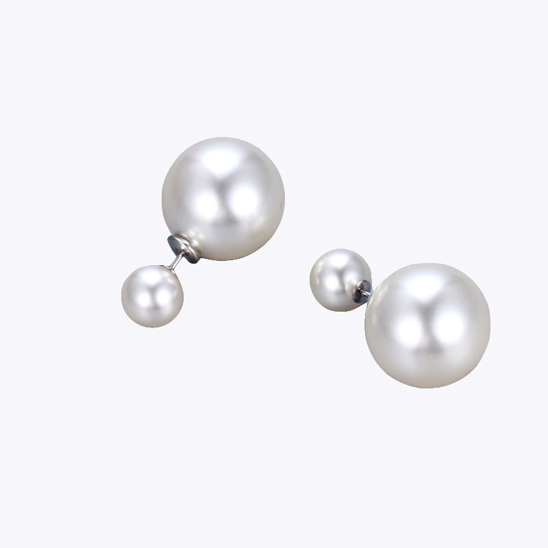 Bowl Pin Ear Pearl Holder Half Stud Earrings
