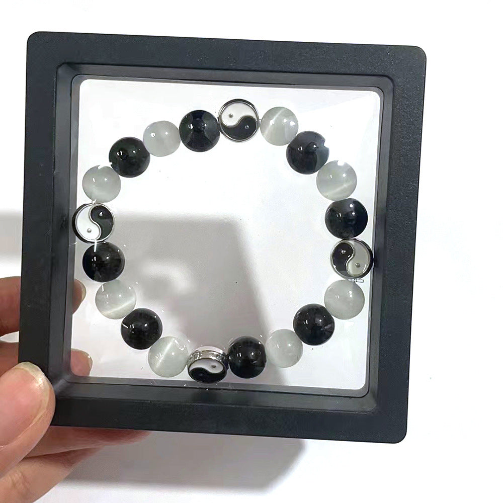 Agate Opal Beaded Tai Natural Stone Chinese Style Gossip Elastic Bracelets