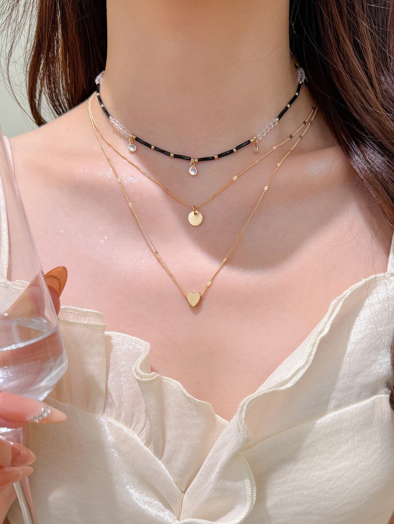 Small Pieces Of Sier Snake-shaped Clavicle Chain Necklaces