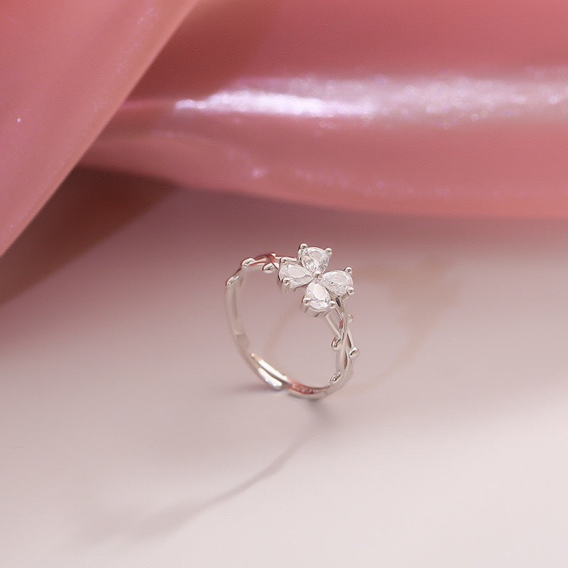 Women's Sterling Sier Fashion Personal Korean Style Design Cold Ring