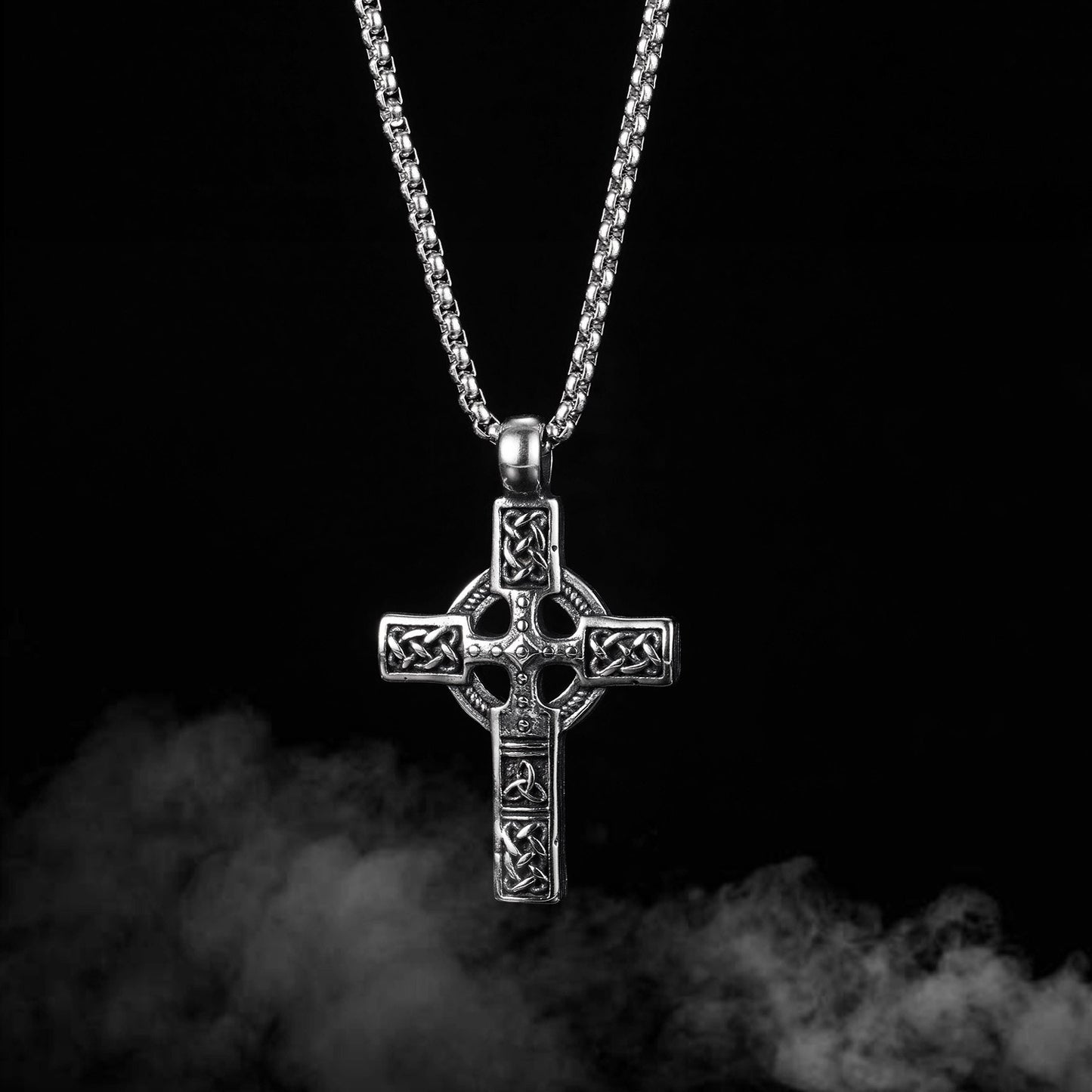 Men's Minority Design Dark Cross Street Titanium Necklaces