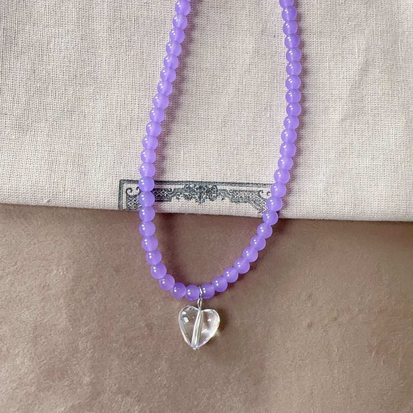Designer Model Contrast Color Love Beads Female Clavicle Necklaces