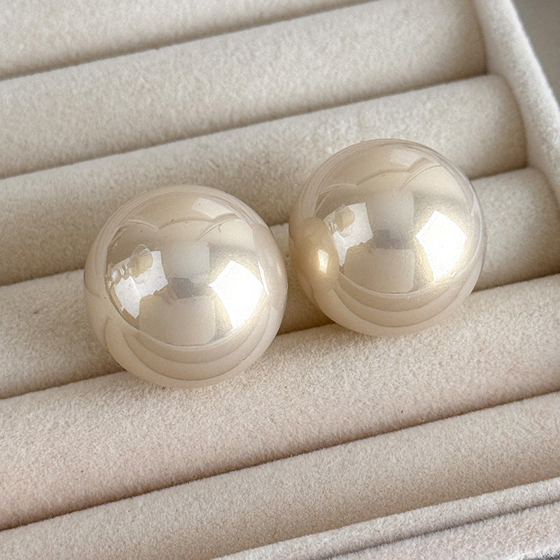 Ear Female Baroque Large Pearl Light Luxury High Sense Stud Earrings