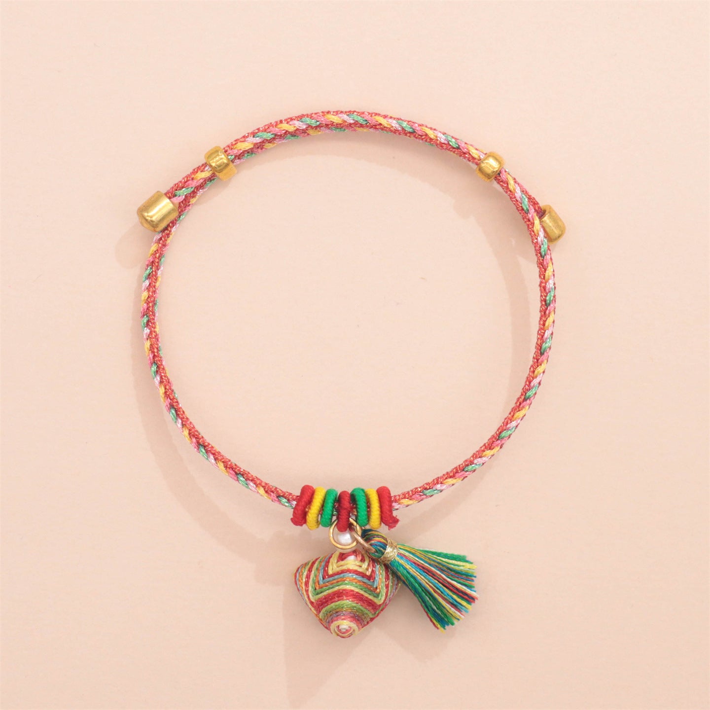 Festival Colorful Rope Carrying Strap Handmade Woven Bracelet
