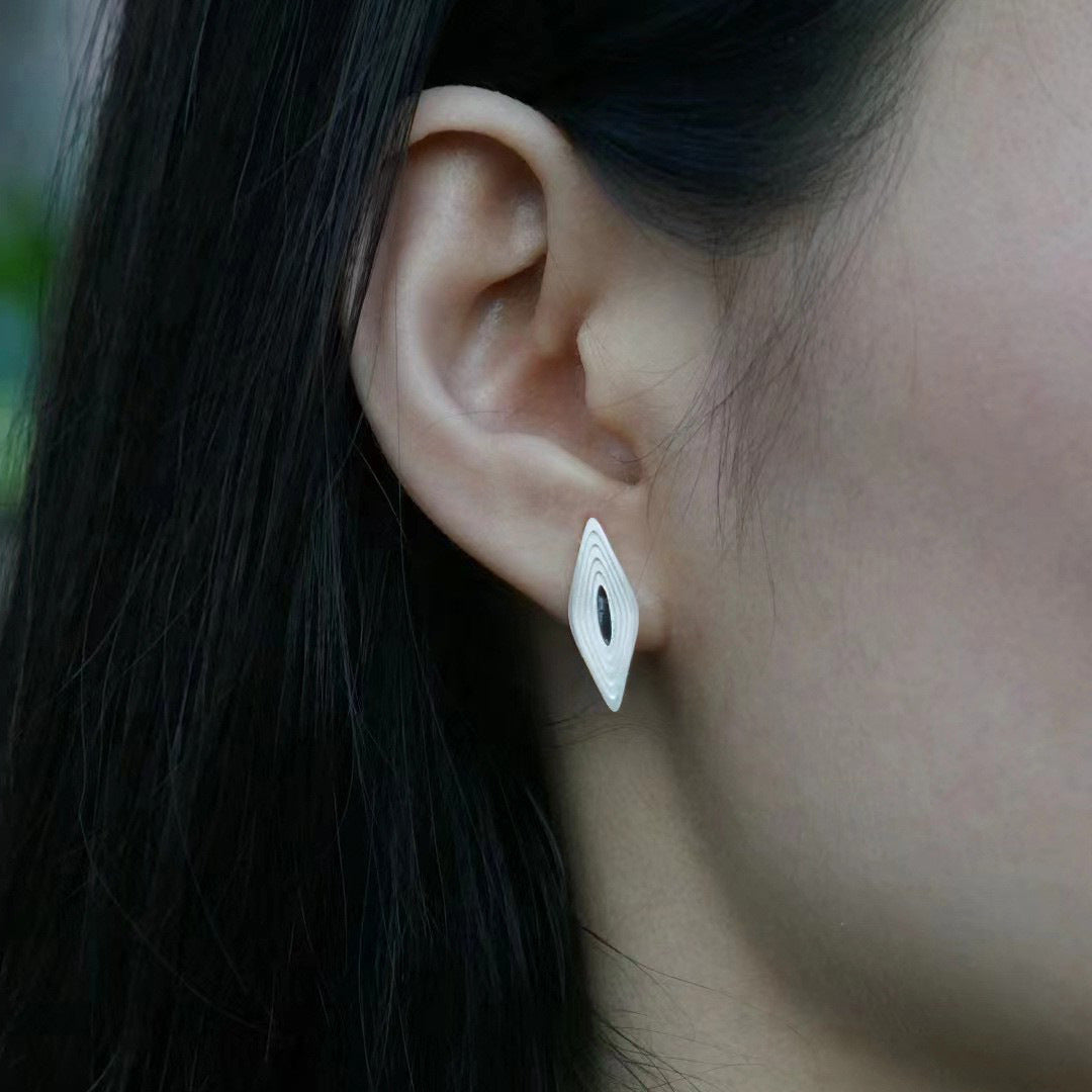 Back Between Chinese Style Cool Temperament Stud Earrings