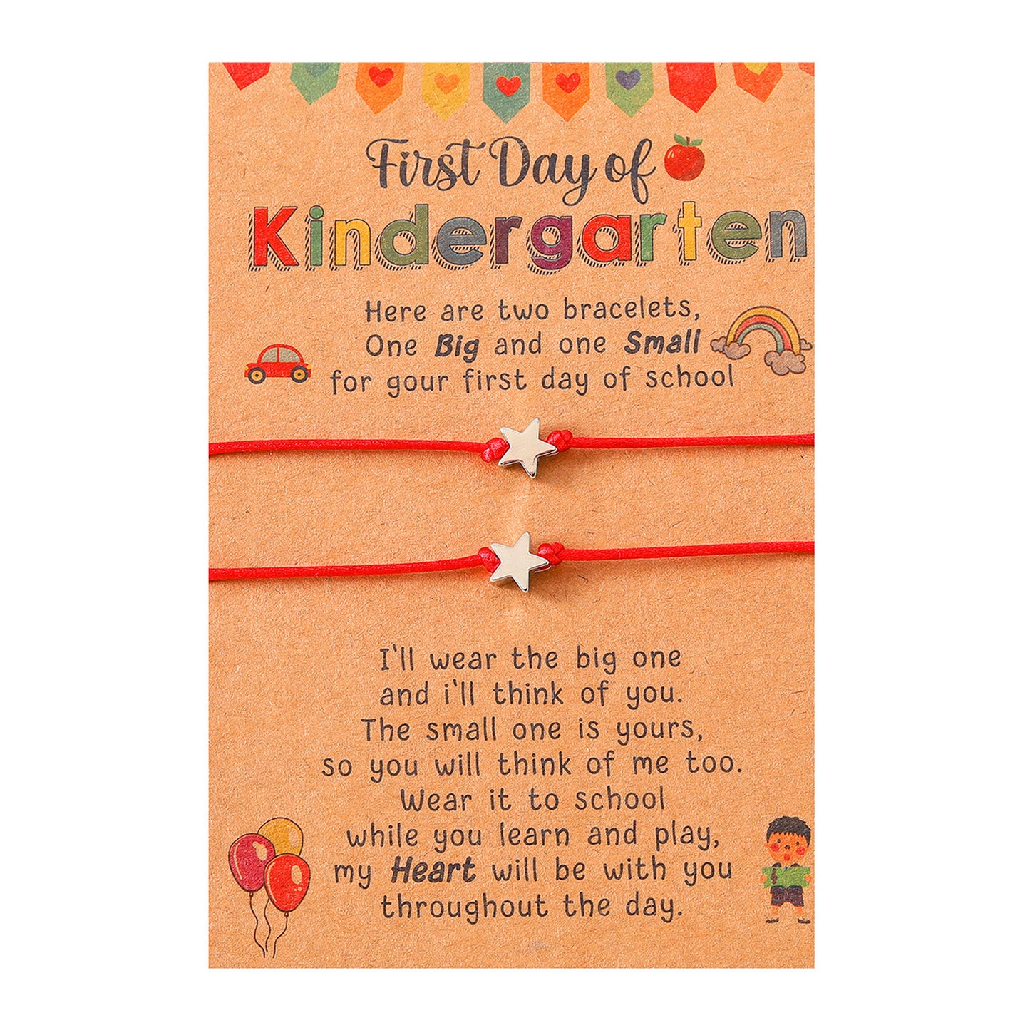 First Day Of School Kindergarten Cartoon Bracelets