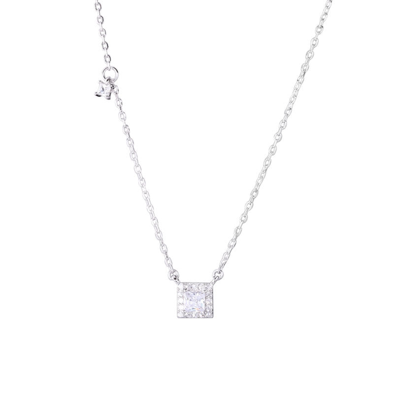 Diamond Sterling Sier Cold Style Clavicle Necklaces